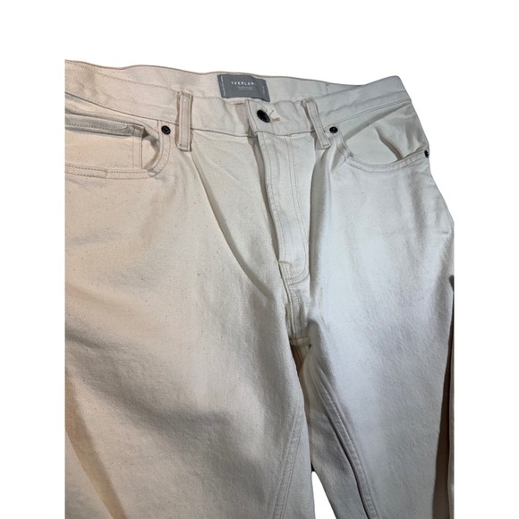 EVERLANE The Slim Fit Jean Organic Cotton Cream Mens 34x32 - Picture 4 of 4